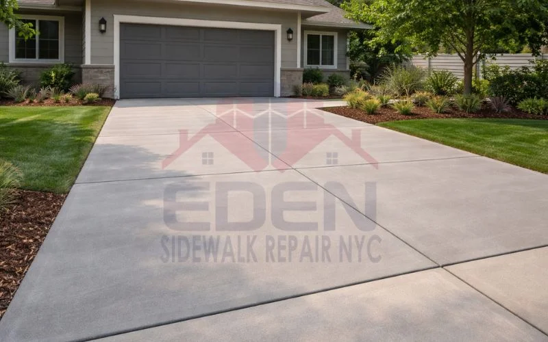 repaired sidewalk in new york city