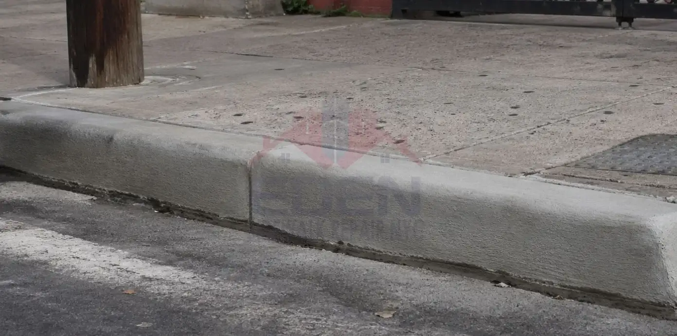 sidewalk repaired and results shown in the picture