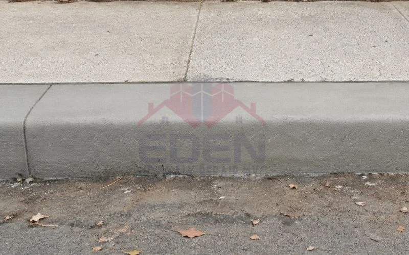 repaired sidewalk in new york city