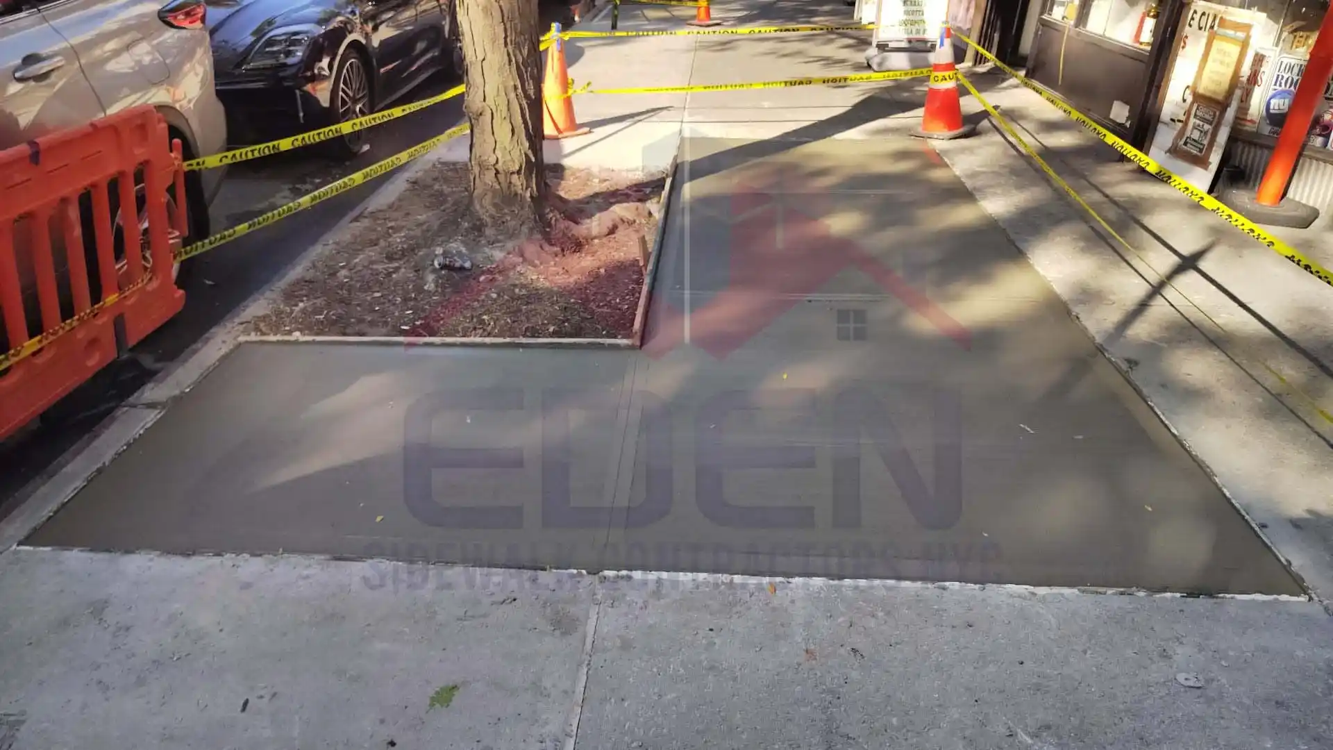 cracked sidewalk in nyc for repairing or replacement